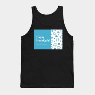 Star of David & Dreidle Hanukkah Card Tank Top